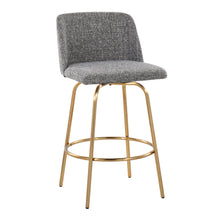 Load image into Gallery viewer, Toriano - Contemporary, Fixed Height Counter Stool With Swivel With Round Footrest (Set of 2)