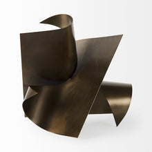 Load image into Gallery viewer, Contempo Abstract Sculpture (392543) - Antiqued Gold