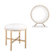 Load image into Gallery viewer, 16" Round Metal Framed Freestanding Mirror - Gold