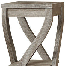 Load image into Gallery viewer, Wood Square End Table With Two Shelves - Deep Taupe