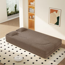 Load image into Gallery viewer, Modern Floor Sleeper Sofa Bed With 2 Pillows, Convertible Twin Size Folding Mattress For Living Room