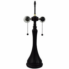 Load image into Gallery viewer, 21" Metal Two Light Candlestick Table Lamp With Beige Shade - Dark Brown
