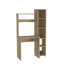 Load image into Gallery viewer, 2 Piece Set Computer Desk With Hutch And Bookshelf - Oak