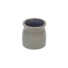 Load image into Gallery viewer, Striped Round Pot Planter (487473) - Gray