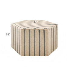 Load image into Gallery viewer, Accent Ottoman Printed Stripe