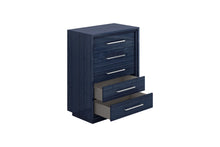Load image into Gallery viewer, 36" Wood Five Drawer Gentlemens Chest - Blue