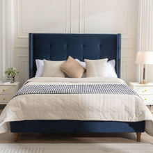 Load image into Gallery viewer, Peyton - Upholstered Bed With 54" High Headboard, Traditional Hand Buttoned Tufting