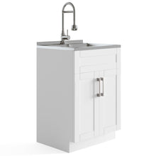 Load image into Gallery viewer, Hennessy - Deluxe Laundry Cabinet With Faucet And Stainless Steel Sink