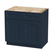 Load image into Gallery viewer, Shaker Base Cabinet With Doors, Soft Close Hinges, Adjustable Shelf, Bathroom Storage Unit - Navy Blue