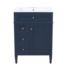 Load image into Gallery viewer, Bathroom Vanity With Top Sink, Storage Cabinet With 2 Drawers And Tip-Out Drawer