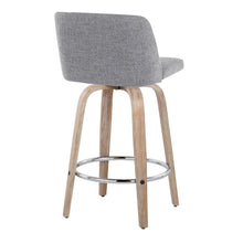 Load image into Gallery viewer, Toriano - Modern Design Fixed Height Counter Stool With Swivel With Round Footrest (Set of 2)