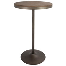 Load image into Gallery viewer, Dakota - Industrial Adjustable Bar / Dinette Table - Antique / Brown