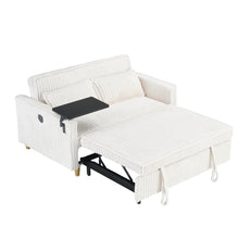 Load image into Gallery viewer, Pull Out Sofa With Movable Tabletop And USB Ports