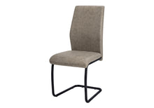 Load image into Gallery viewer, Upholstered Polyester Slat Back Dining Side Chairs (Set of 2) - Taupe