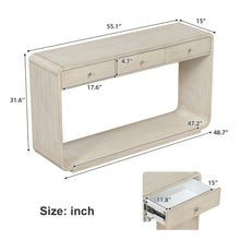 Load image into Gallery viewer, Console Table With 3 Drawers And Display Shelf