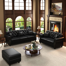 Load image into Gallery viewer, Upholstered Sofa With Nailhead Trim, Rolled Armrests With Ottoman