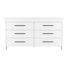 Load image into Gallery viewer, 59" Six Drawer Double Dresser - White