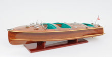 Load image into Gallery viewer, Hand Painted c1928 Chris Craft Triple Cockpit Large Model Boat - Brown