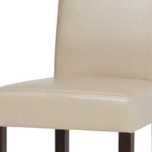 Load image into Gallery viewer, Wood Dining Parsons Chairs (Set of 2) - Brown / Cream