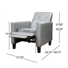 Load image into Gallery viewer, Wide Manual Club Recliner - Dark Gray