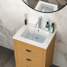 Load image into Gallery viewer, Rectangular Single Vanity Top With 1 Faucet Hole And Overflow Ceramic