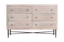 Load image into Gallery viewer, Solid Wood Six Drawer Double Dresser - Brushed Ivory