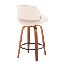 Load image into Gallery viewer, Fabrico - Mid Century Modern Fixed Height Counter Stool And Round Footrest (Set of 2)
