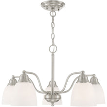 Load image into Gallery viewer, 13" Five Light Dimmable Chandelier With Shades - Nickel