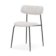 Load image into Gallery viewer, Upholstered Fabric Metal Open Back Dining Side Chair - Gray