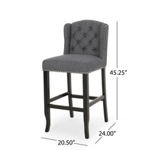 Load image into Gallery viewer, Vienna - Contemporary Fabric Tufted Wingback Counter Stools (Set of 2)