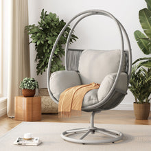 Load image into Gallery viewer, Reno - Outdoor Wicker Swivel Lounge Chair - Light Gray