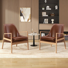Load image into Gallery viewer, Mid-Century Modern Accent Armchair With High Back