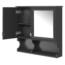 Load image into Gallery viewer, Wall Mounted Mirror Medicine Cabinet, Bathroom Storage With Doors And Open Shelves