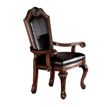 Load image into Gallery viewer, Chateau De Ville - Arm Chair (Set of 2) - Black Synthetic Leather & Cherry Finish