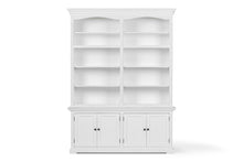 Load image into Gallery viewer, 65" Solid Wood Frame Dining Hutch With Fourteen Shelves - White