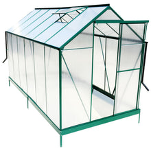 Load image into Gallery viewer, Polycarbonate house, Heavy Duty Outdoor Aluminum Walk-In House Kit With Rain Gutter, Vent And Door For Backyard Garden