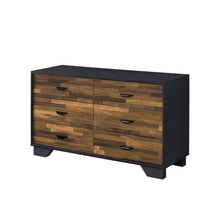 Load image into Gallery viewer, Six Drawer Double Dresser - Walnut Black