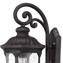 Load image into Gallery viewer, XL Cast Aluminum Glass Lantern Wall Sconce - Black