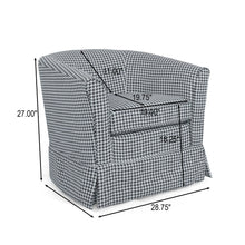 Load image into Gallery viewer, Zeniqua - Upholstered Velvet Swivel Chair With Loose Cover