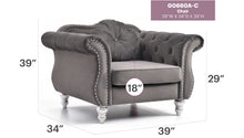 Load image into Gallery viewer, Chic Transitional Flared Arm Chair