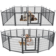 Load image into Gallery viewer, Heavy Duty Dog Playpen Outdoor 16 Piece Panels - Snow Leopard