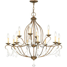 Load image into Gallery viewer, 33" Twelve Light Dimmable Chandelier With Shades - Bronze