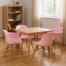 Load image into Gallery viewer, Heavy Duty Plastic And Wood Juvenile Side Chairs (Set of 4) - Pink