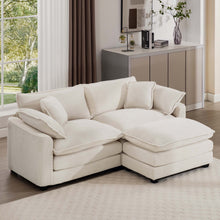 Load image into Gallery viewer, Modern Oversized Modular Cushion Sofa With Ottoman, Low Back, Deep Seating Sofa Set