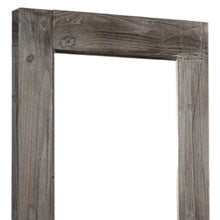 Load image into Gallery viewer, 58" Solid Wood Freestanding And Wall Mount Accent Mirror - Dark Brown