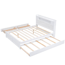 Load image into Gallery viewer, Storage Platform Bed With LED Lights, 2 Drawers And Trundle