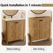 Load image into Gallery viewer, Folding Floor Cabinet With Ceramic Sink, Space Saving