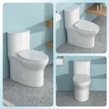 Load image into Gallery viewer, 1 Piece Toilet For Bathroom, Dual Flush, Soft Closing Seat - White