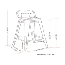Load image into Gallery viewer, Rayne - Curved Back Metal Stool (Set of 2)