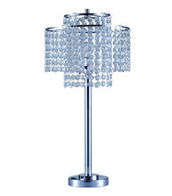 Load image into Gallery viewer, Glam Two Tier Chandelier USB Table Lamp - Silver